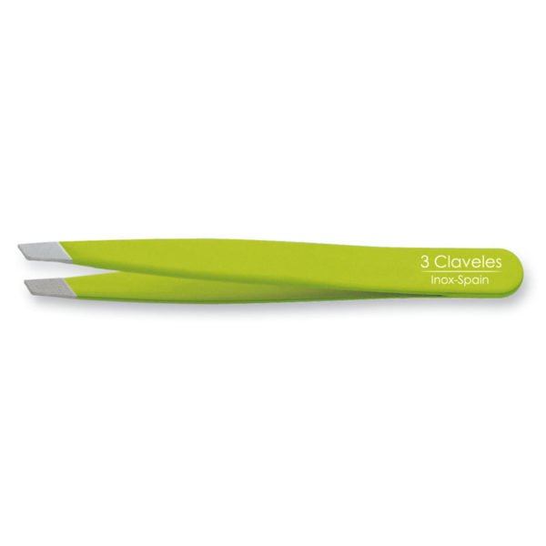 3C Pęseta limonka skośna 9cm